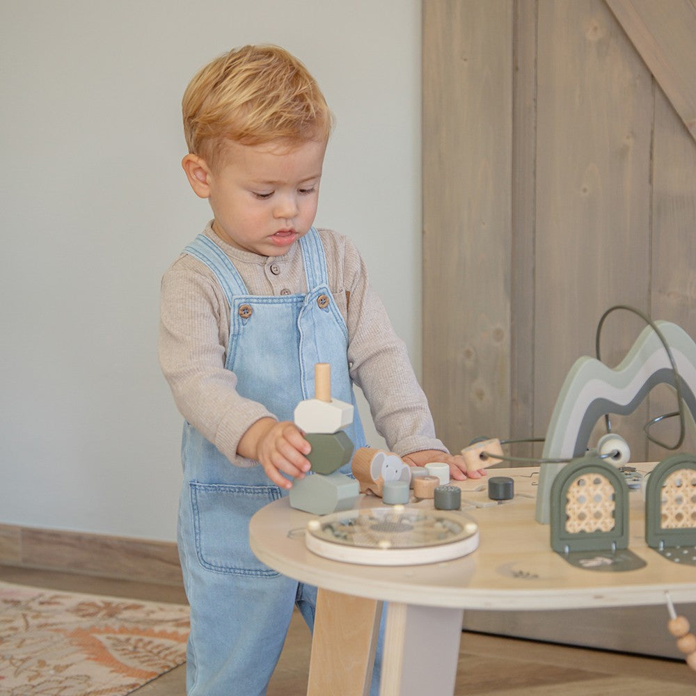Table d’activités en bois - Vert olive