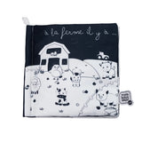 Livre d'Éveil Bébé Noir et Blanc – À la Ferme – Trois Kilos Sept 🐮🖤 TROIS KILOS SEPT
