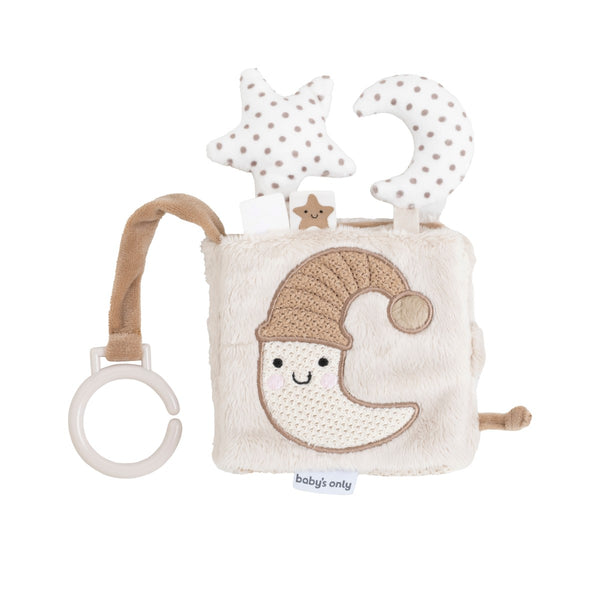 livre sensoriel tissu Heaven clay warm linen Baby’s Only