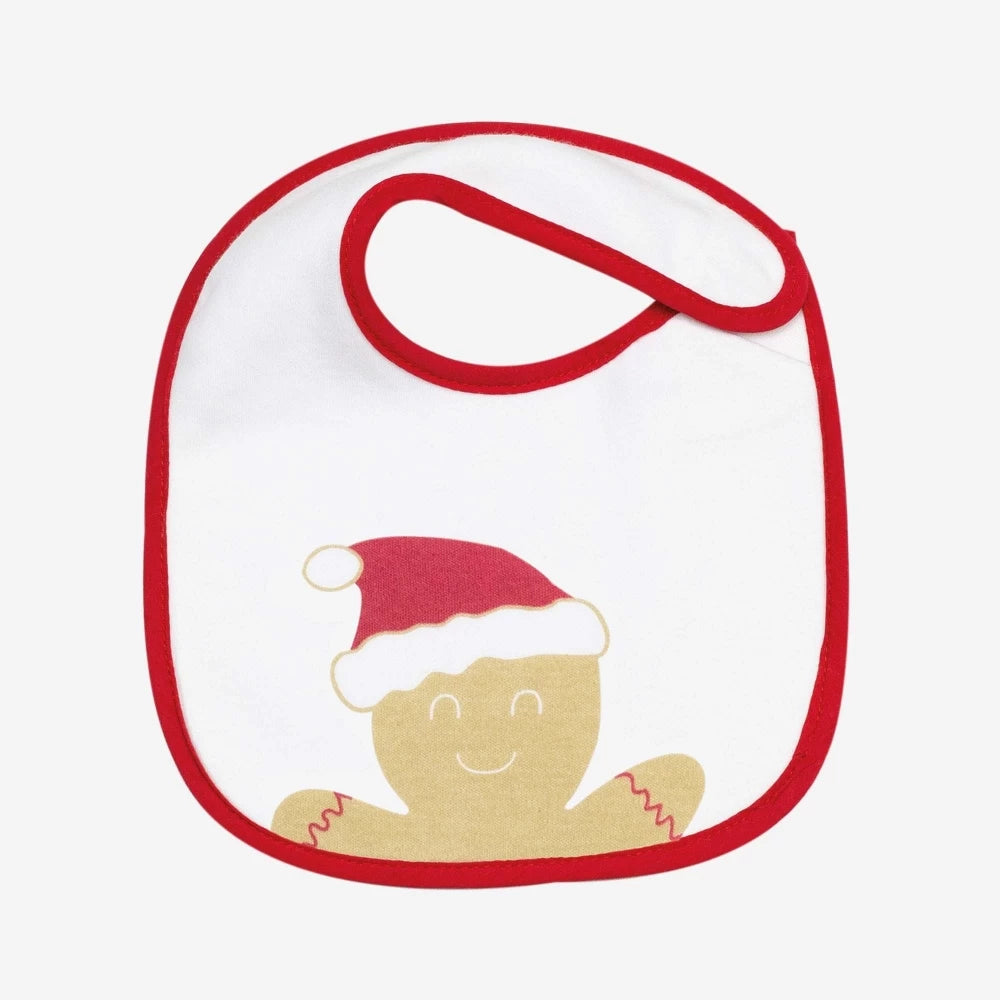 Lot de 2 bavoirs naissance - Pain d'épice Noël