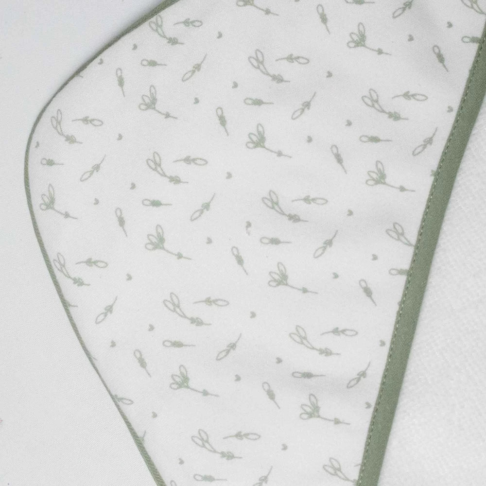 Sortie de bain bébé – Lot de 2 capes de bain avec capuche Vert ourson TROIS KILOS SEPT