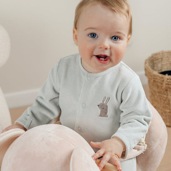 Lot de 2 pyjamas bébé en velours vert écru NOUKIES