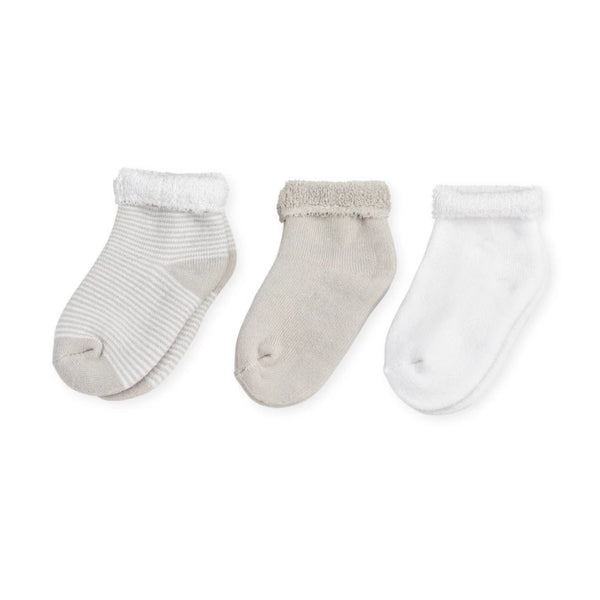 Lot de 3 paires de chaussettes bébé – Coloris beige | Taille 0-6 mois