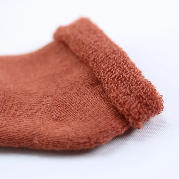 Lot de 3 paires de chaussettes bébé – 0/6 Mois | Terracotta, Ecru, Camel