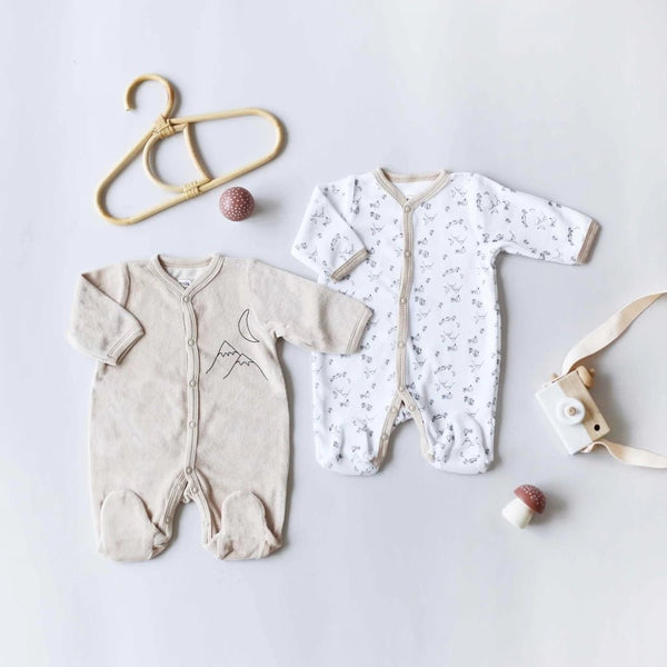 Lot pyjamas bébé - Montagnes & forêt - Petit coeur salé