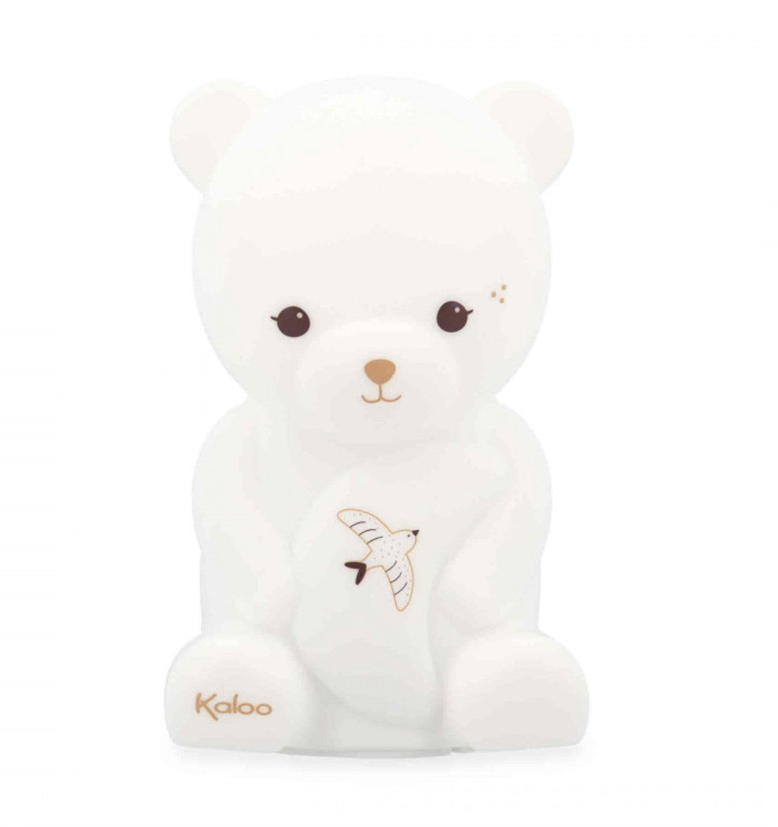 Veilleuse bébé en silicone souple 18 cm. 3 couleurs apaisantes, rechargeable USB et idéale dès la naissance.