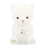 Veilleuse bébé en silicone souple 18 cm. 3 couleurs apaisantes, rechargeable USB et idéale dès la naissance.