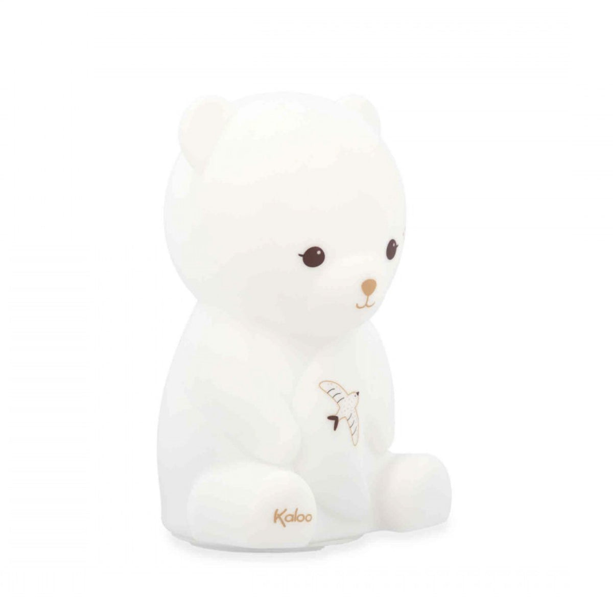 Veilleuse bébé en silicone souple 18 cm. 3 couleurs apaisantes, rechargeable USB et idéale dès la naissance.