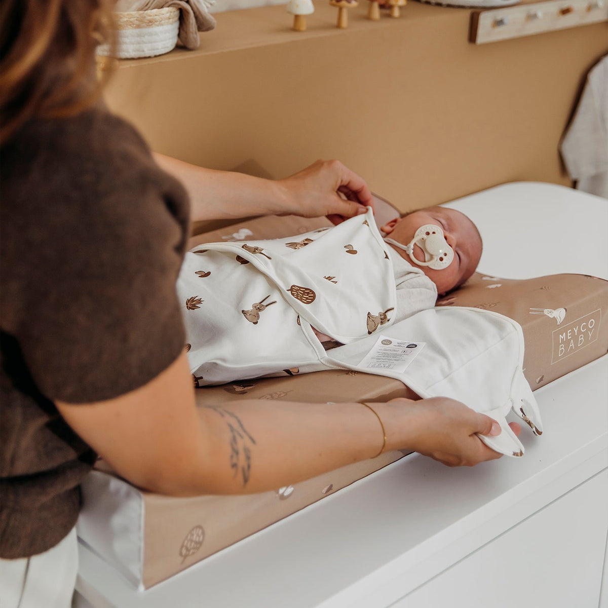 Matelas à langer bébé 50x70 cm imperméable forêt MEYCO BABY