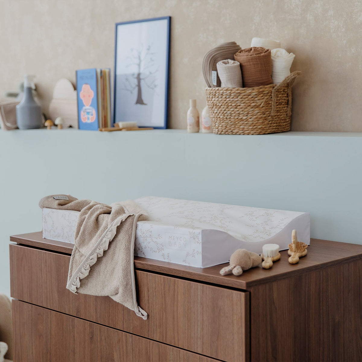 Matelas à langer bébé 50x70 cm imperméable branches MEYCO BABY