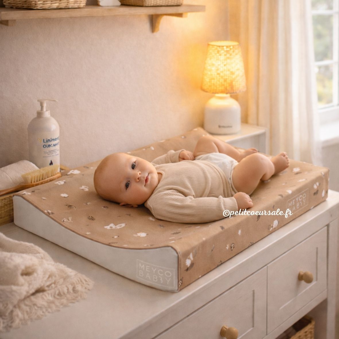 Matelas à langer bébé 50x70 cm imperméable forêt MEYCO BABY