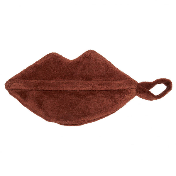 Trousse de Toilette "Kiss" en Éponge Bambou Toffee – Cadeau Idéal pour Maman
