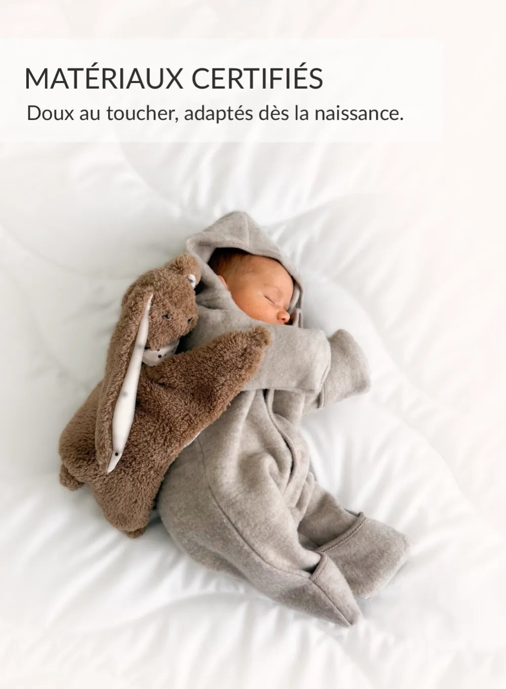 Doudou bouillotte lesté Lapin écru myHummy myHummy