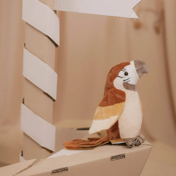 Découvrez Pierre 🦜, le perroquet qui répète tout avec sa voix drôle et ses ailes animées ! Un jouet interactif Montessori signé Mrs Ertha, idéal dès 3 ans.