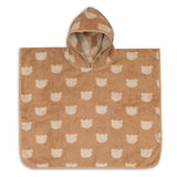Poncho de bain bébé Jacquard en éponge douce, absorbant et confortable. Capuche, bouton-pression pratique. Idéal pour la maison, la plage ou la piscine.