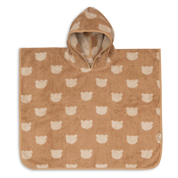 Poncho de bain bébé Jacquard en éponge douce, absorbant et confortable. Capuche, bouton-pression pratique. Idéal pour la maison, la plage ou la piscine.