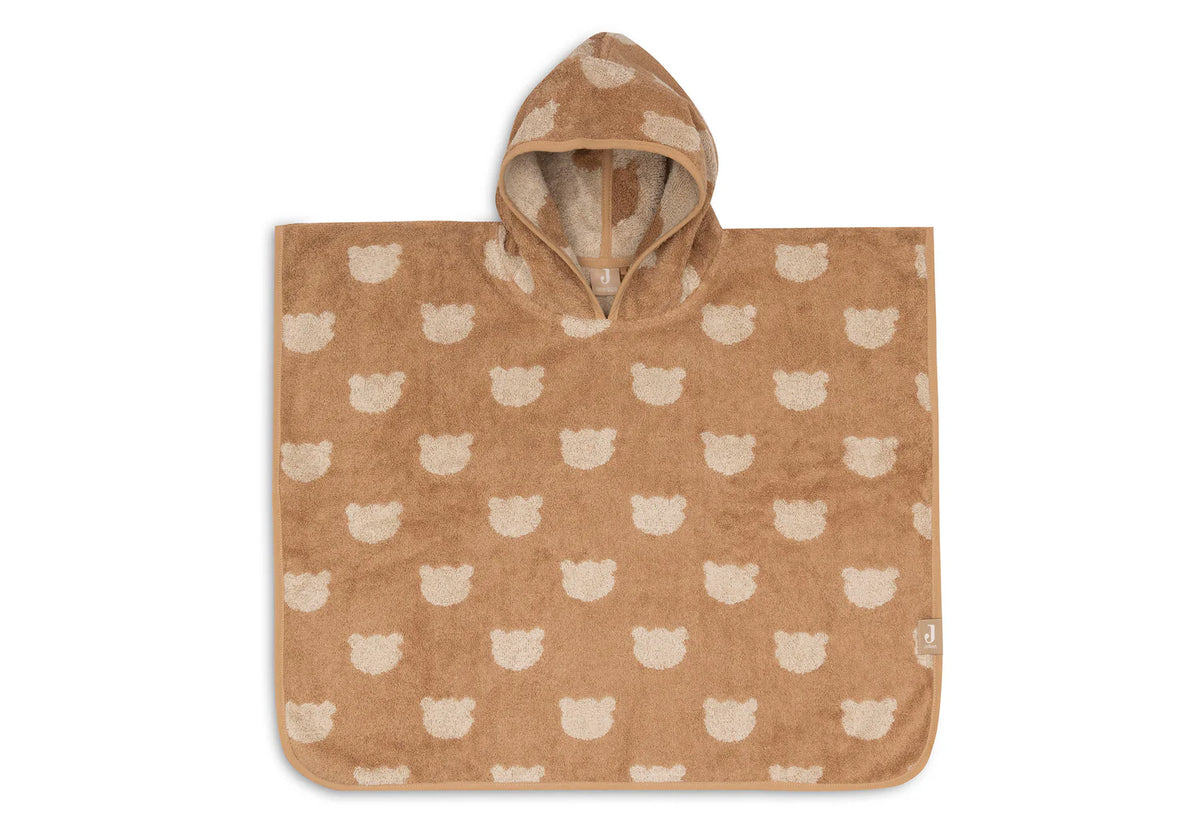 Poncho de bain bébé Jacquard en éponge douce, absorbant et confortable. Capuche, bouton-pression pratique. Idéal pour la maison, la plage ou la piscine.