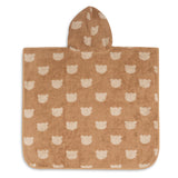 Poncho de bain bébé Jacquard en éponge douce, absorbant et confortable. Capuche, bouton-pression pratique. Idéal pour la maison, la plage ou la piscine.