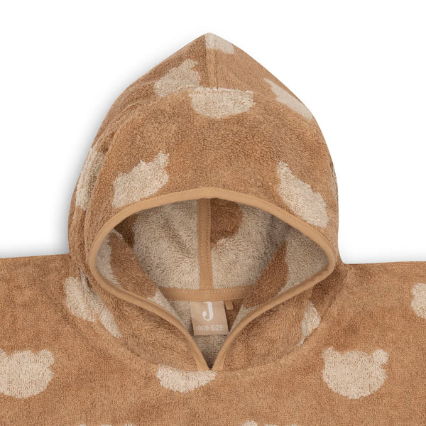 Poncho de bain bébé Jacquard en éponge douce, absorbant et confortable. Capuche, bouton-pression pratique. Idéal pour la maison, la plage ou la piscine.