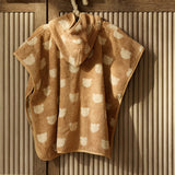 Poncho de bain bébé Jacquard en éponge douce, absorbant et confortable. Capuche, bouton-pression pratique. Idéal pour la maison, la plage ou la piscine.