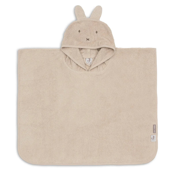 Poncho de bain bébé Miffy en éponge 100% coton. Idéal après le bain, la plage ou la piscine. Doux, absorbant et pratique.
