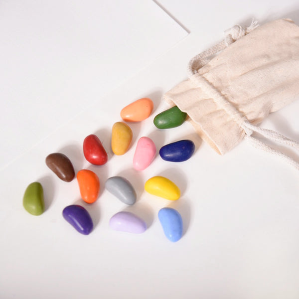 CRAYONS DE CIRE couleurs 1 sac de coton (dès 3 ans)
