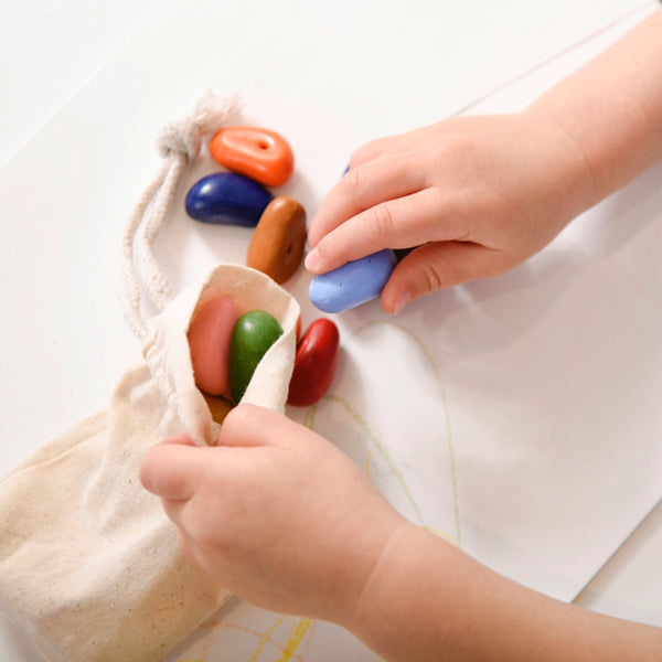 CRAYONS DE CIRE couleurs 1 sac de coton (dès 3 ans)