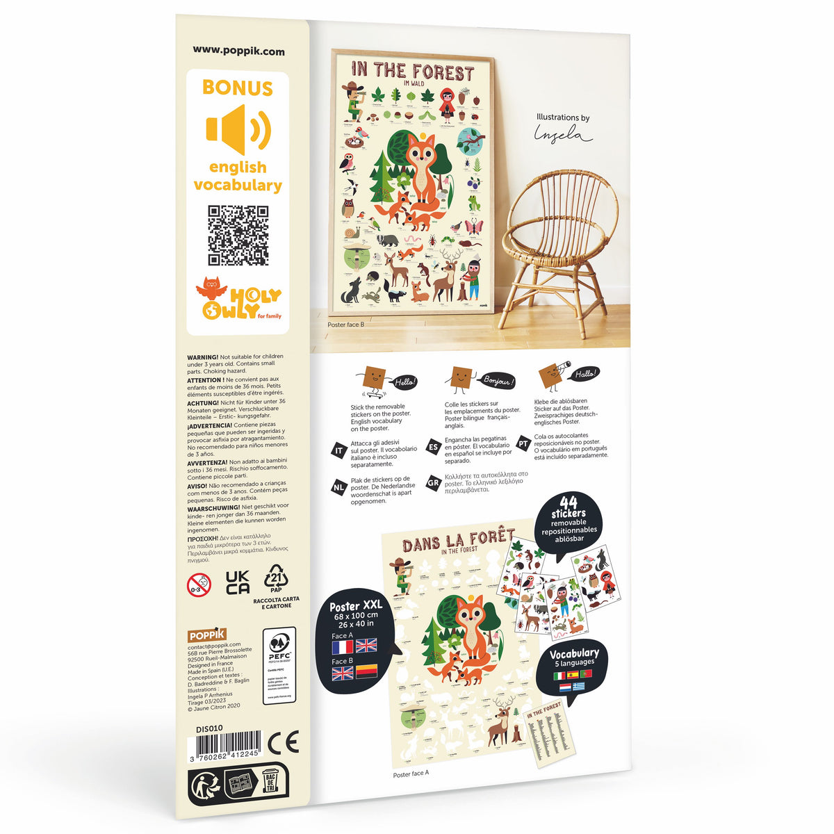 a partir de 3 ans jeu affiche poster éducatif Discovery Forest