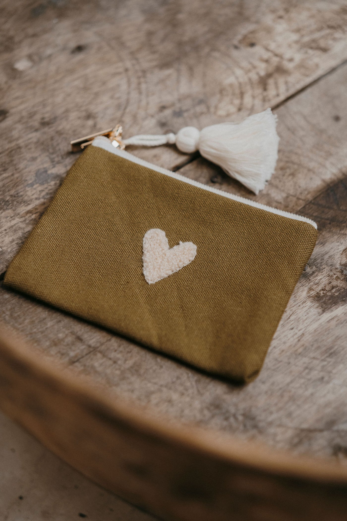 Porte-monnaie Love – Olive