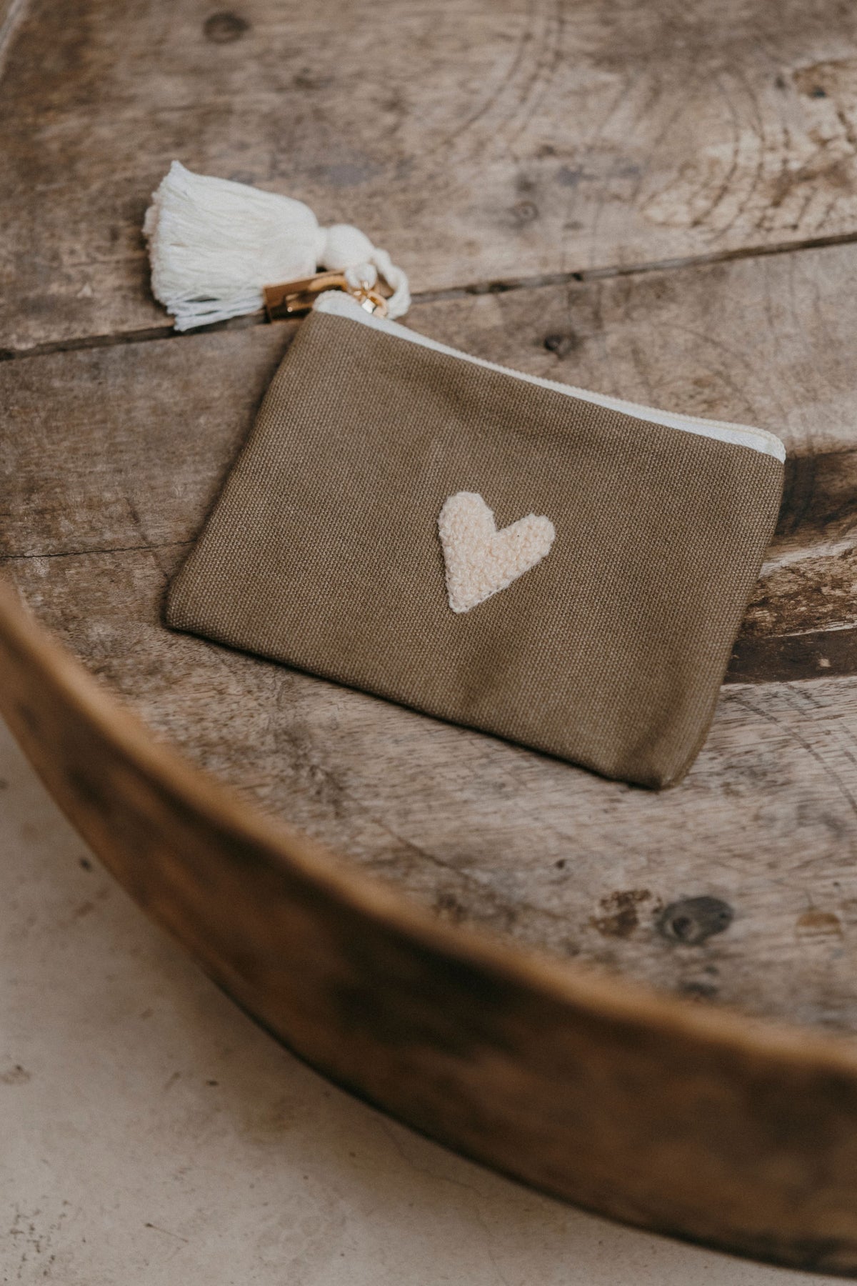 Porte-monnaie Love – Taupe