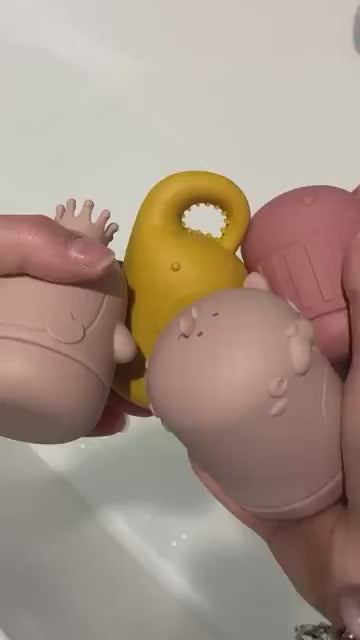 jouet de bain sécurisé pour le bain de bébé. lot de jeux de bain qui s'ouvre en 2 nettoyage facile petit coeur salé