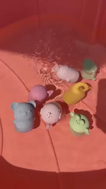 jouet de bain sécurisé pour le bain de bébé. lot de jeux de bain qui s'ouvre en 2 nettoyage facile petit coeur salé