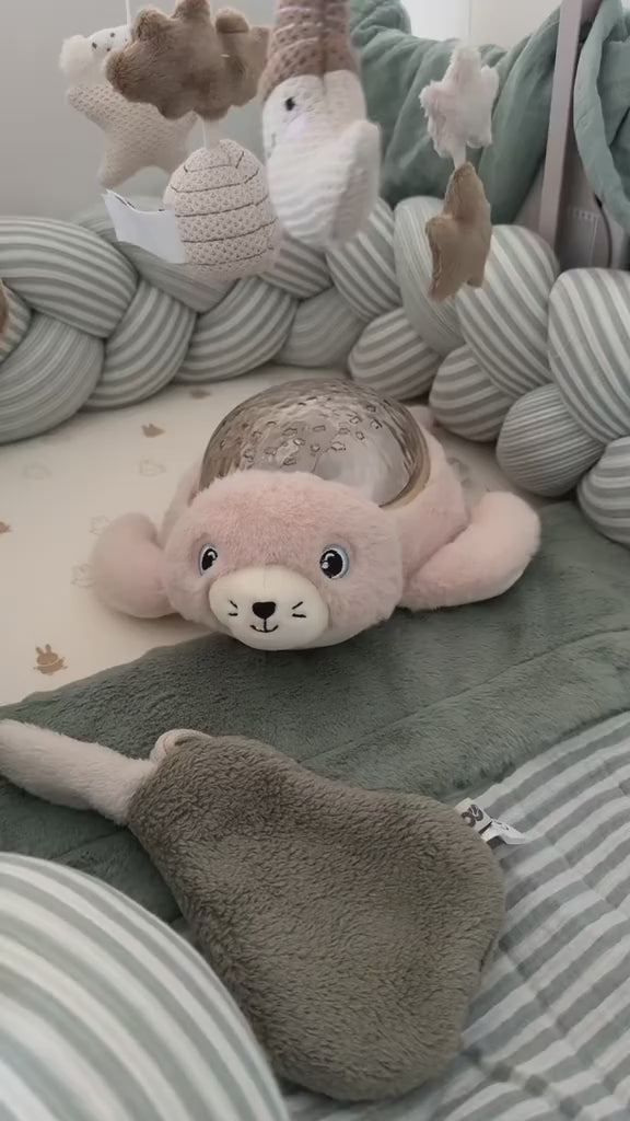 veilleuse à projection phoque pour la chambre de bebe - petit coeur salé