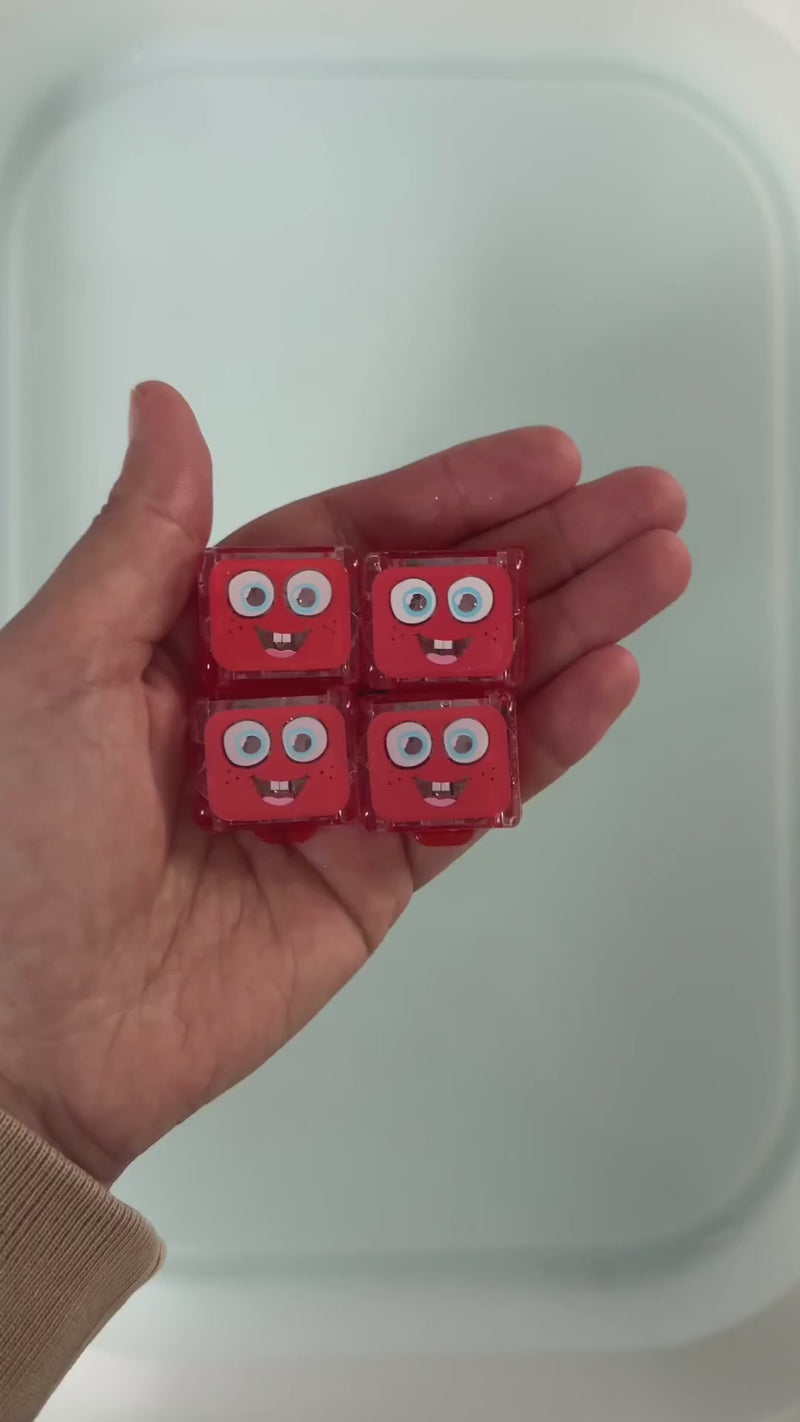  cubes de bain lumineux jouet de bain amusant pour bebe petit coeur salé