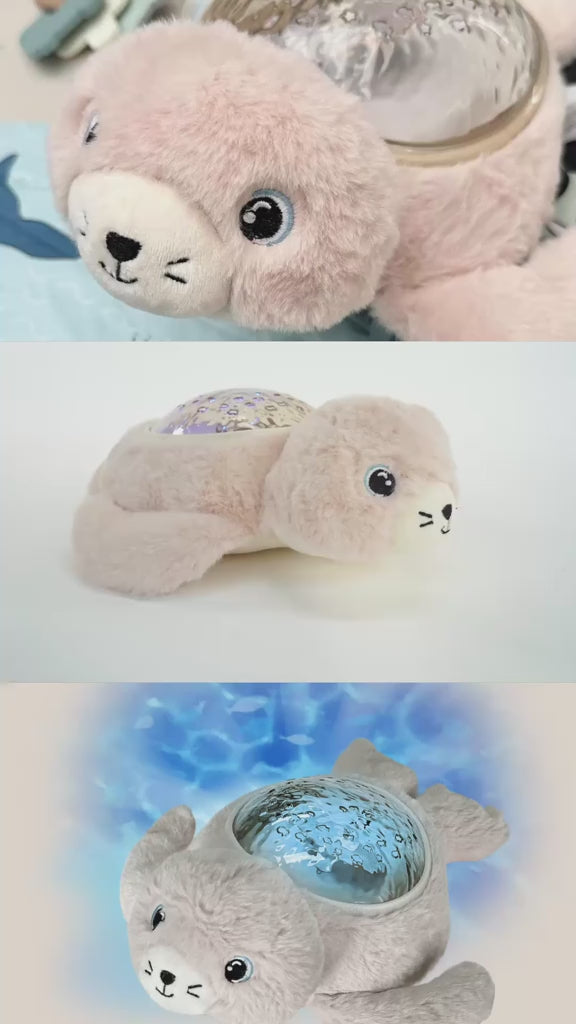 veilleuse à projection phoque pour la chambre de bebe - petit coeur salé