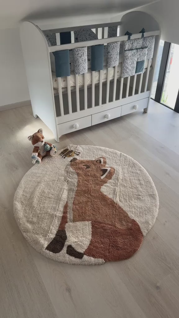 tapis de décoration de chambre bébé little dutch renard - boutique petit coeur salé