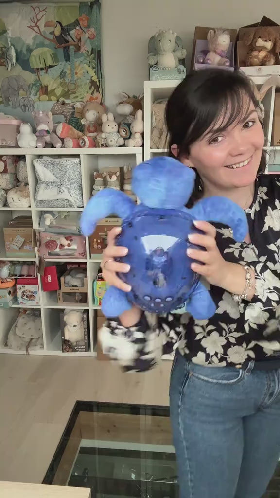 Veilleuse à projection tortue bleue petit coeur salé