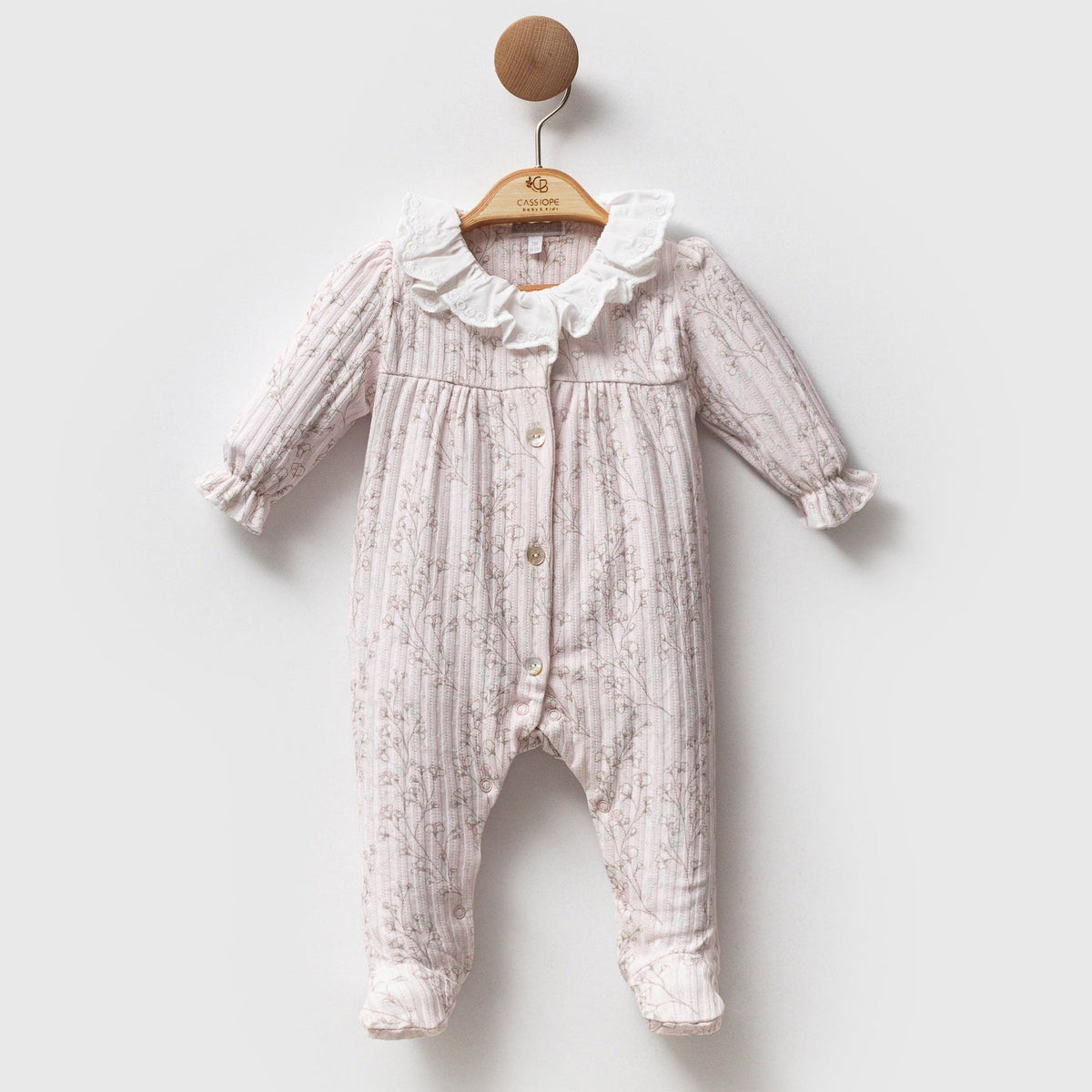 Pyjama bébé coton rose pastel naissance à 9 mois