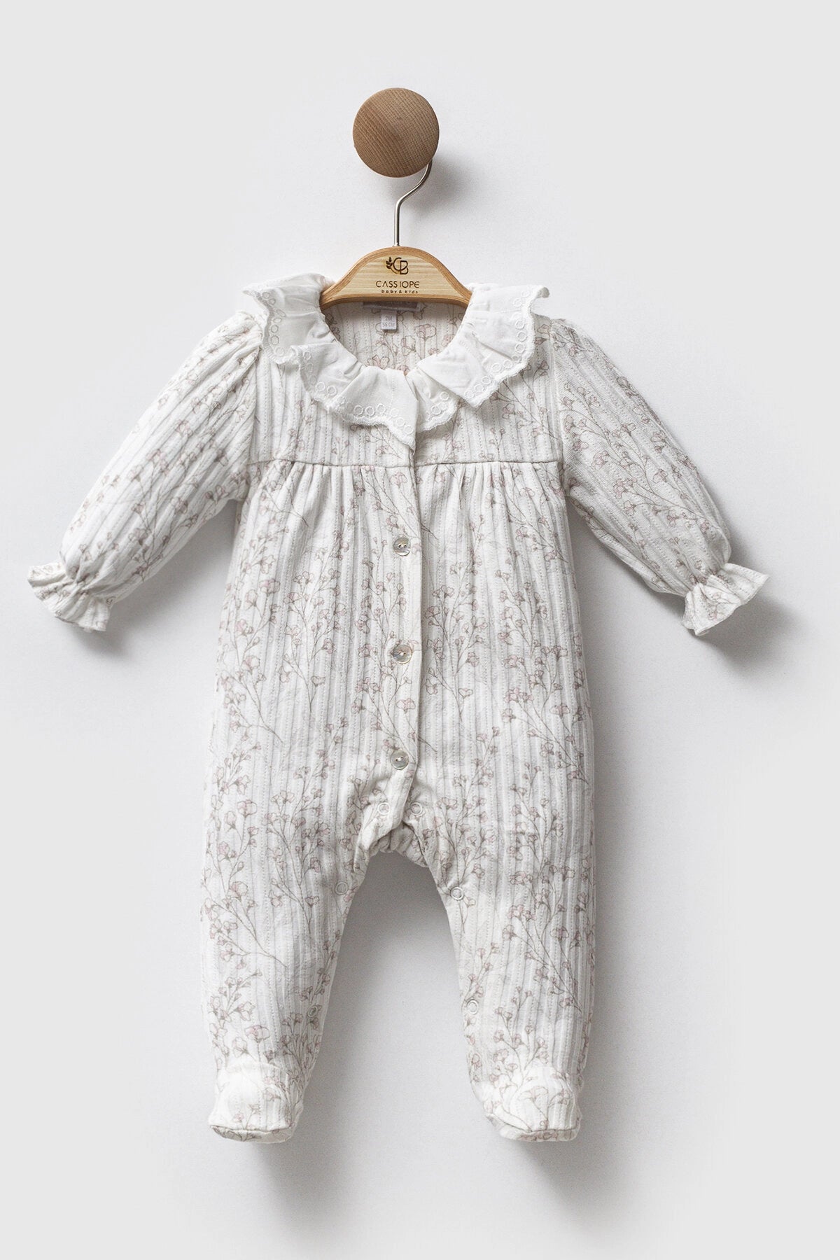 Pyjama Bébé Mixte en Coton Écru | Manches Longues CASSIOPE