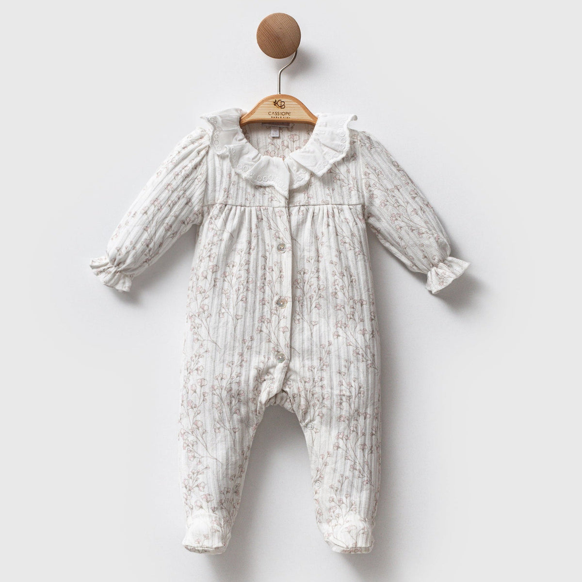 Pyjama bébé coton écru naissance à 9 mois