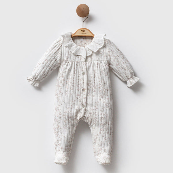 Pyjama bébé coton écru naissance à 9 mois