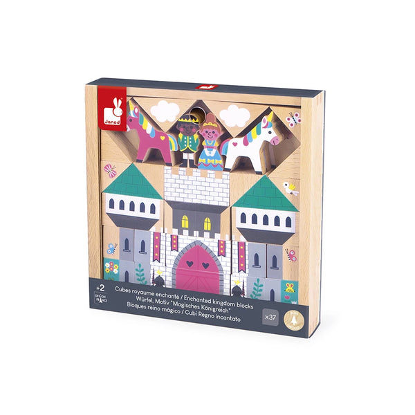 Set de 37 cubes en bois Royaume enchanté - Cross Roads