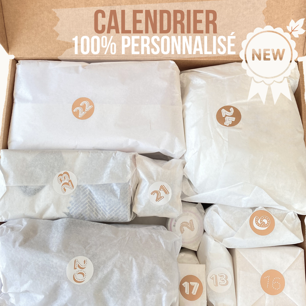 Calendrier de l'avent 100% personnalisé Petit coeur salé | Cadeau de grossesse original