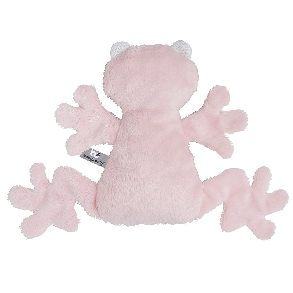 Miroir doudou d'éveil grenouille rose très clair
