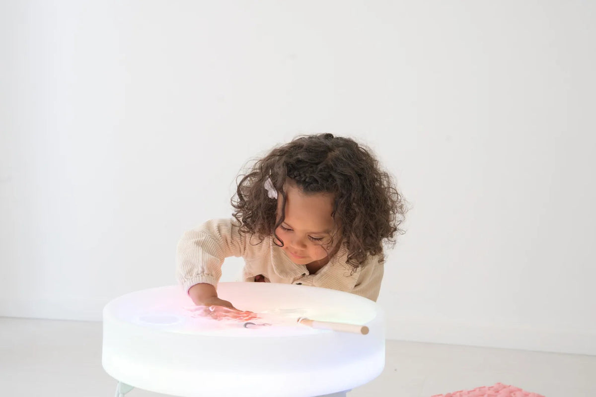Table Sensorielle Lumineuse Lumi'Sense – 8 Couleurs LED – Crème ✨ BO JUNGLE