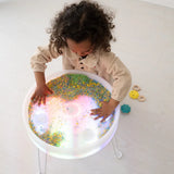 Table Sensorielle Lumineuse Lumi'Sense – 8 Couleurs LED – Crème ✨ BO JUNGLE