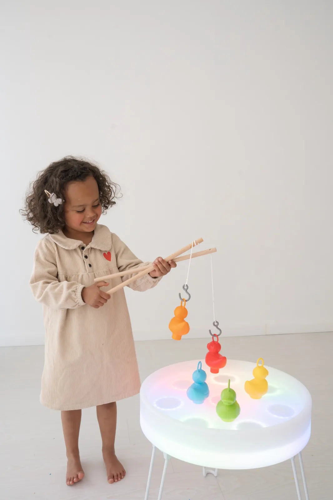 Table Sensorielle Lumineuse Lumi'Sense – 8 Couleurs LED – Crème ✨ BO JUNGLE