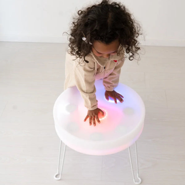 Table Sensorielle Lumineuse Lumi'Sense – 8 Couleurs LED – Crème ✨ BO JUNGLE