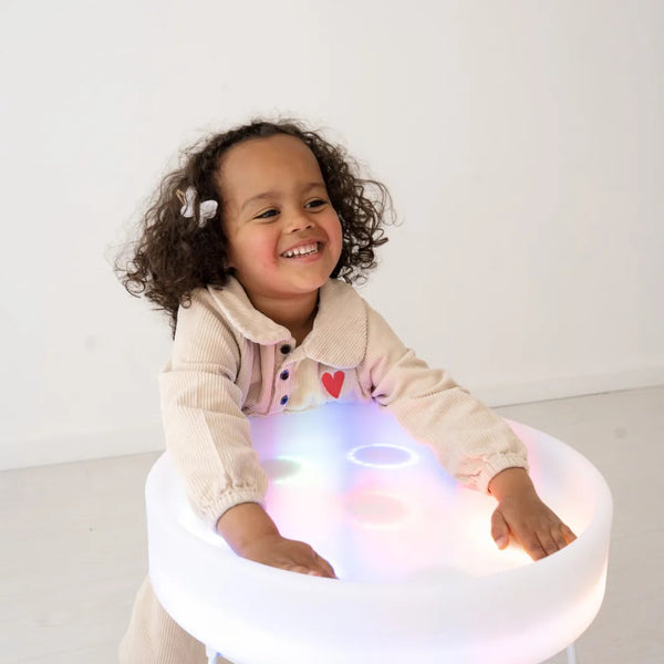 Table Sensorielle Lumineuse Lumi'Sense – 8 Couleurs LED – Crème ✨ BO JUNGLE