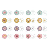 Set de 16 tampons encreurs Fairy Garden dès 3 ans. Auto-encreurs, univers féerique et boîte incluse.